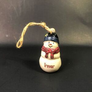trevor snowman christmas ornament folk art personalized name gans 1.75 inch